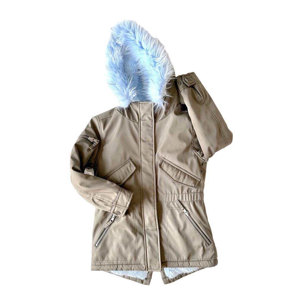 Girls S13 Parka with faux fur trim